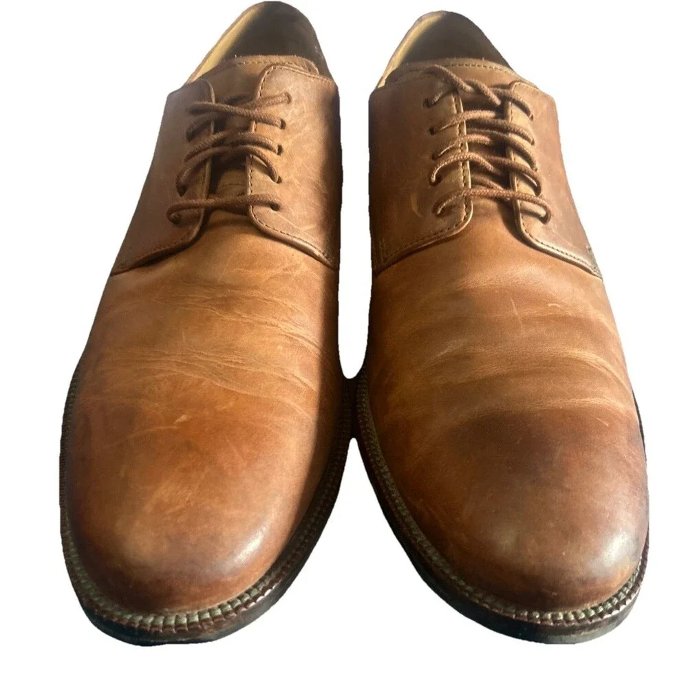 Cole Haan Mens 10.5M Williams Oxford Brown Leather  Lace Up Dress Shoe C14404